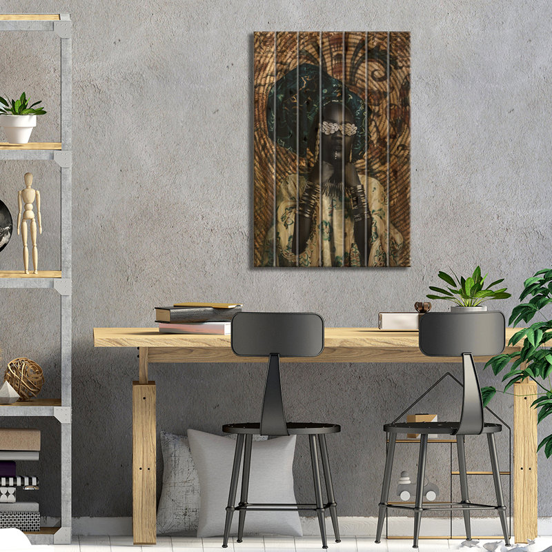 «Aduke On Wood» par Harry Odunze, impression graphique