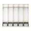 Casier EdQ à 5 sections avec banc - Blanc-121690187-121690186-121690183