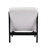 Fluffy Accent Chair White with Black Solid Wood Frame-391615131-391615078
