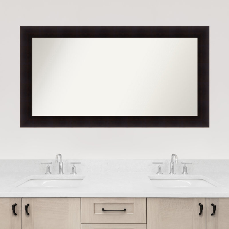Miroir mural Jillissa, Rectangle, Noir, 26,75 po x 49,75 po
