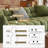 Green Polyester Modular Sofa cushion couch-1519678031
