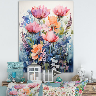 «Blue Bonnets», impression multicolore sur toile