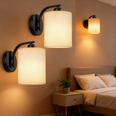 Rechargeable Battery Operated Wall Sconce, Set Of 2 Cordless Lamps With Dimmable 13000Mah LED Bulb, Remote Control & Timer For Bedroom Living Room