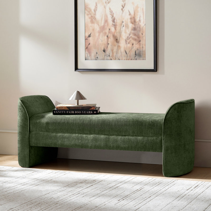 Banc rembourré Arlesia, Vert