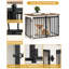 Dog Crate Furniture, Double Door Wooden Dog Crate with Barn Door, Indoor Kennel, End Side Table Animal Crates for Small Medium Large Dogs, Anti-Chew Anti-Escape-858169636-858618513
