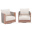 Chaise pivotante d'extérieur 2 pièces avec coussins 2 pièces-769275227