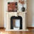 Modern Bbeige Solid Wood Freestanding Fireplace