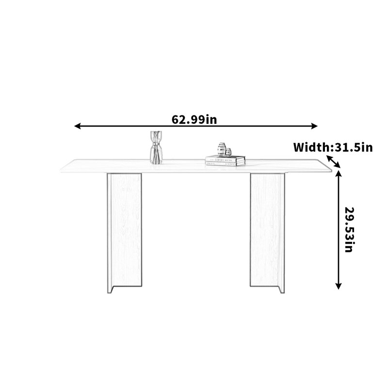 Laskett, H 29,53 po x L 62,99 po x l 31,5 po