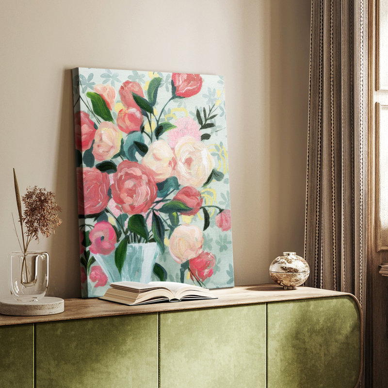 Painted Posies I - Custom Cavra Gallery, H 60 po x l 40 po
