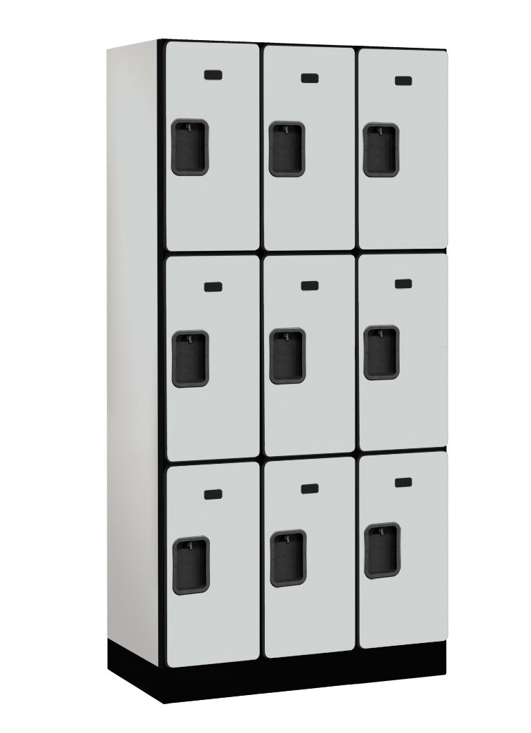 Manufactured Wood 3 - Tier 36'' Gym Locker with Dial / Combination Salsbury Industries 