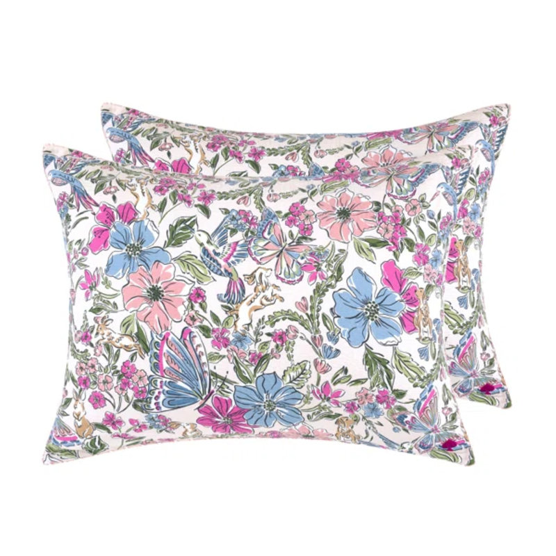 kate spade new york Sateen Ruffle Twin Comforter Set, 300 Thread Count Cotton Sateen Reversible Cover, All Season 2 Piece Bedding, Machine Washable, Astral Aura 