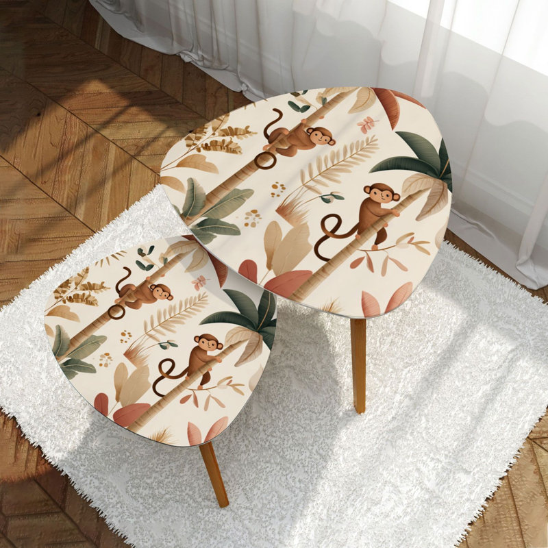 Ensemble de 2 tables basses gigognes Triangle