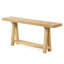 Table d'entrée en bois massif de style naturel avec rangement à deux niveaux, conception campagnarde pour une utilisation polyvalente et durable