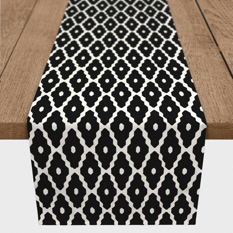 Chemin de table Adikus, L 90 po x P 16 po, Noir