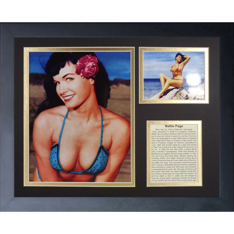 Bettie page, reproduction de photo encadrée