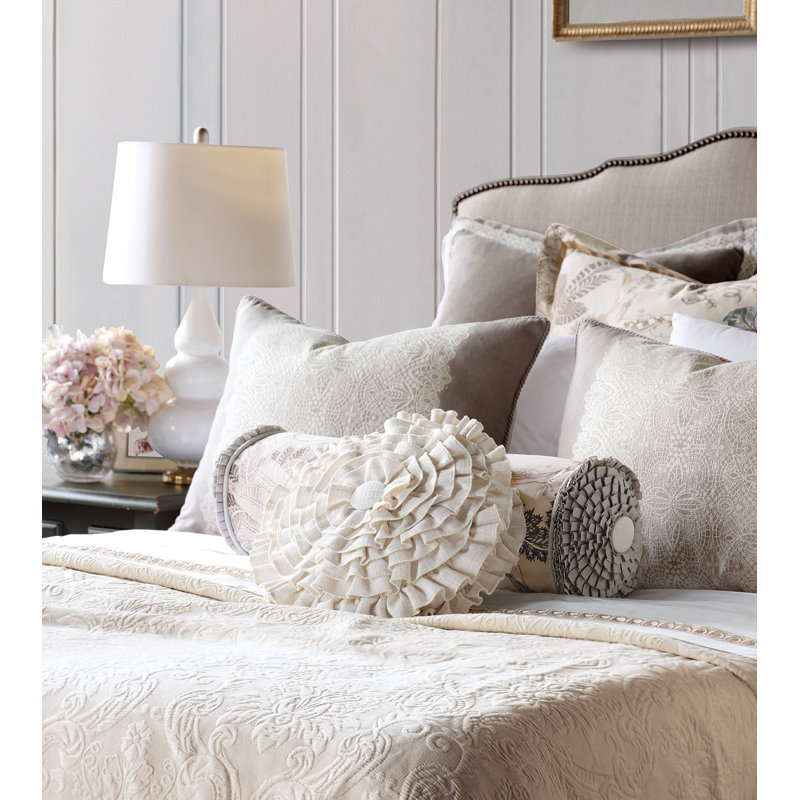 Housse et insert de traversin Edith, Faux duvet