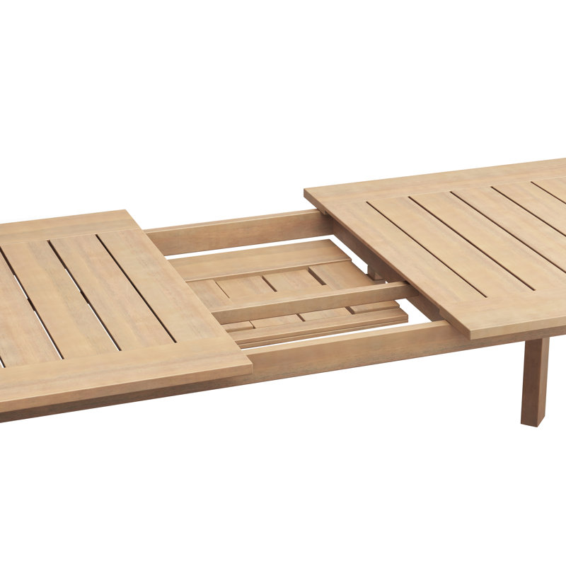 Ensemble de salle à manger en bois d'acacia massif Pablo avec table et chaises, blanc, 4