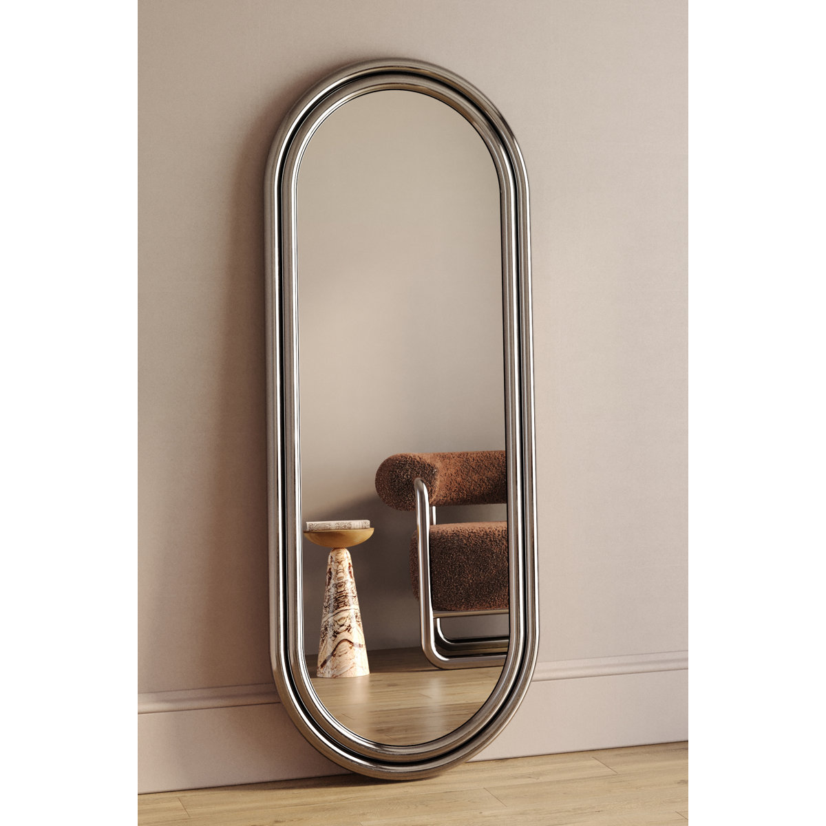 Rufus Metallic Mirror - Floor Mirror
