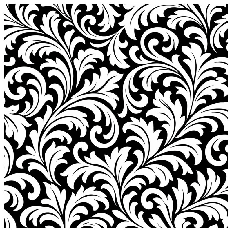 Édredon damassé noir et blanc, Twin