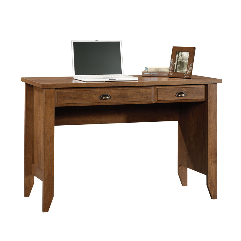 Sowders Solid Wood Base Writing Desk, Oiled Oak