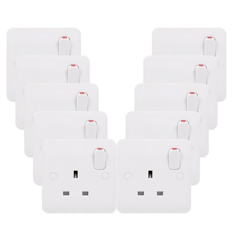 Moulded Single Power Wall Mounted Socket