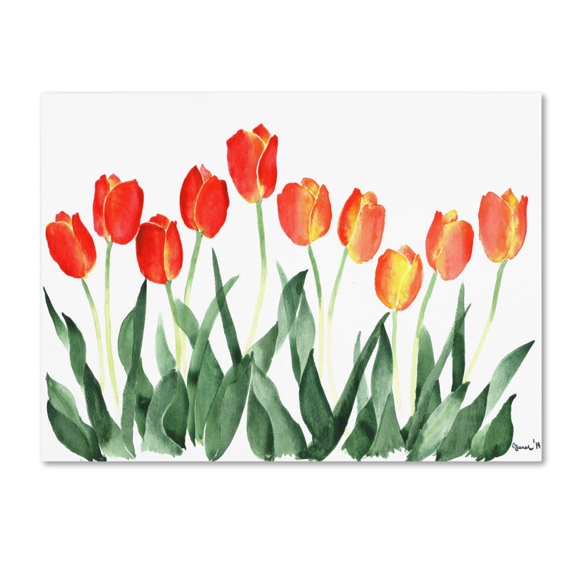 « tulipes », impression sur toile tendue, H 14 po x l 19 po x P 2 po