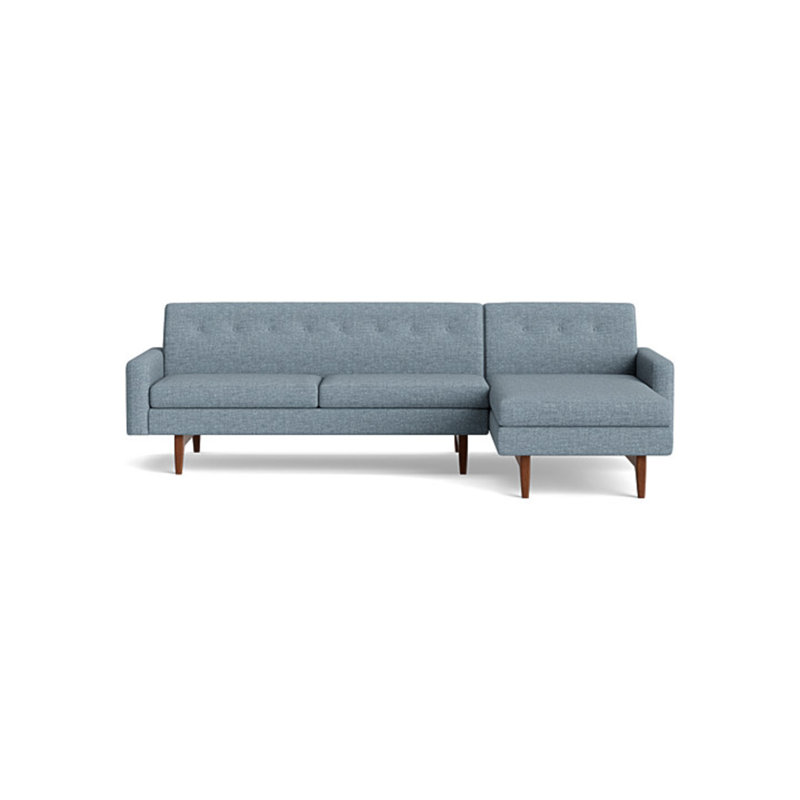 Tyler Chaise Sectional, Right Hand Facing, Performance Velvet - Ivy