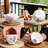 360 Rotating Ceramic Gongfu Tea Set With Portable Leather Bag, Temperature-Responsive Sakura Design Teapot And Cups, Complete With Tea Tray For Easy Brewing And Travel
