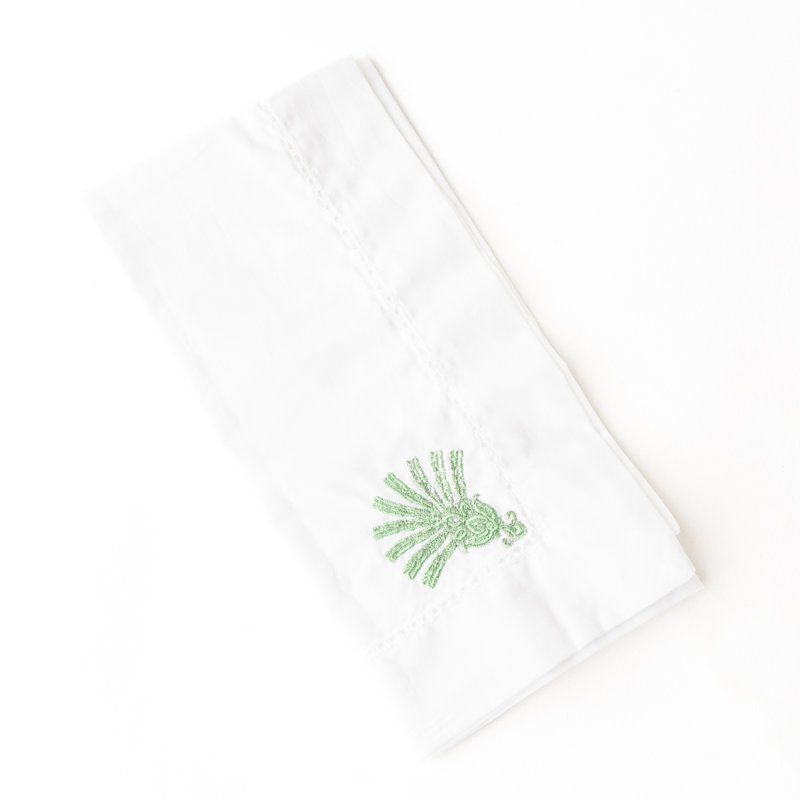 Deco Palm Embroidered Dinner Napkin