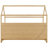 Twin House Bed With Led Strip And Book Compartment - Efficient Storage Natural Wood Guardrail Quality For-502620529