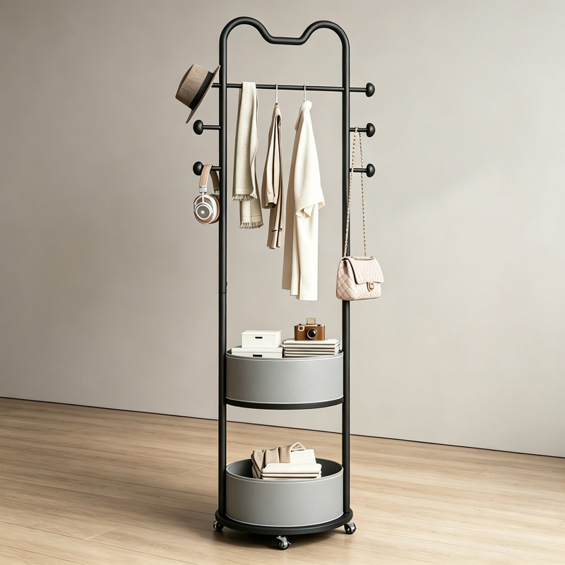 Organisateur de portemanteaux Rolling Hall, Black/Gray