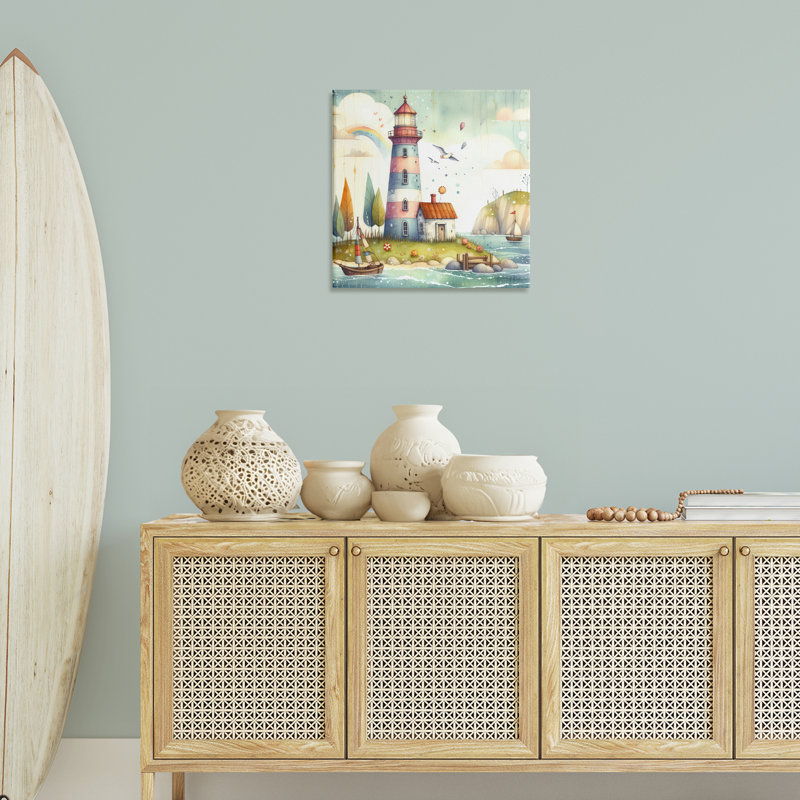  Art mural sur toile, "Phare de chalet" par LSR Design Studio, H 24 po x l 24 po