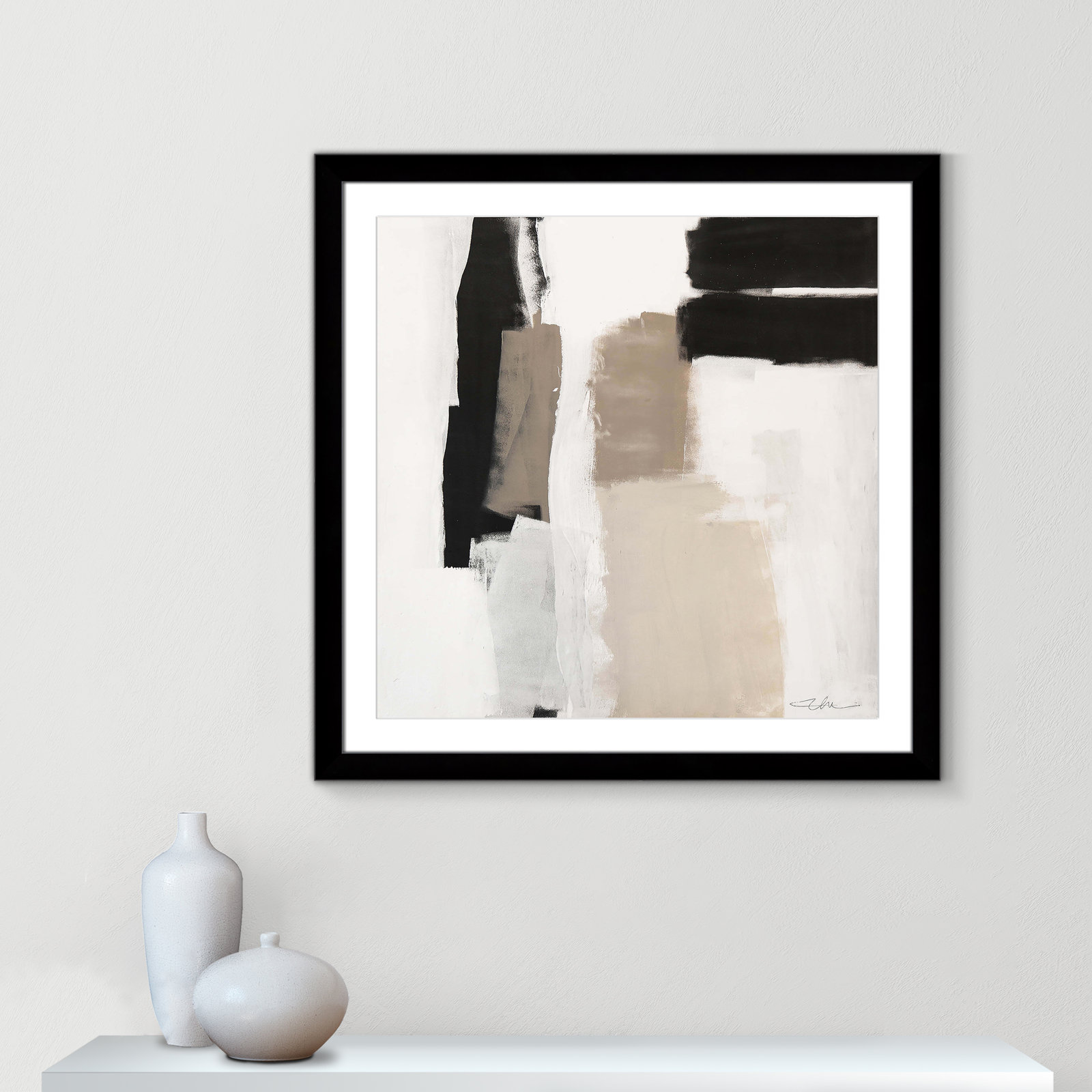 Earth Scapes II Print, 33.5" H x 33.5" W x 1.25" D, Black Cube Framed