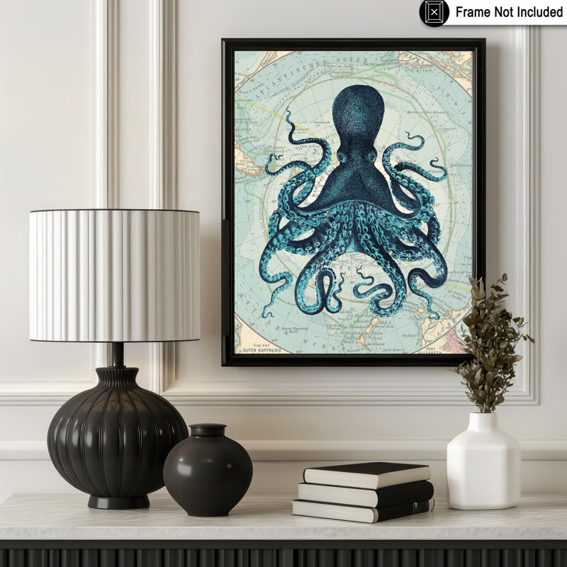 Pieuvre Kraken, Unframed, Affiche, H 16 po x l 20 po