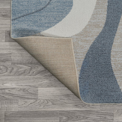 Jasian Abstract Glam Botanical Machine-Washable Cream/Multi Rug