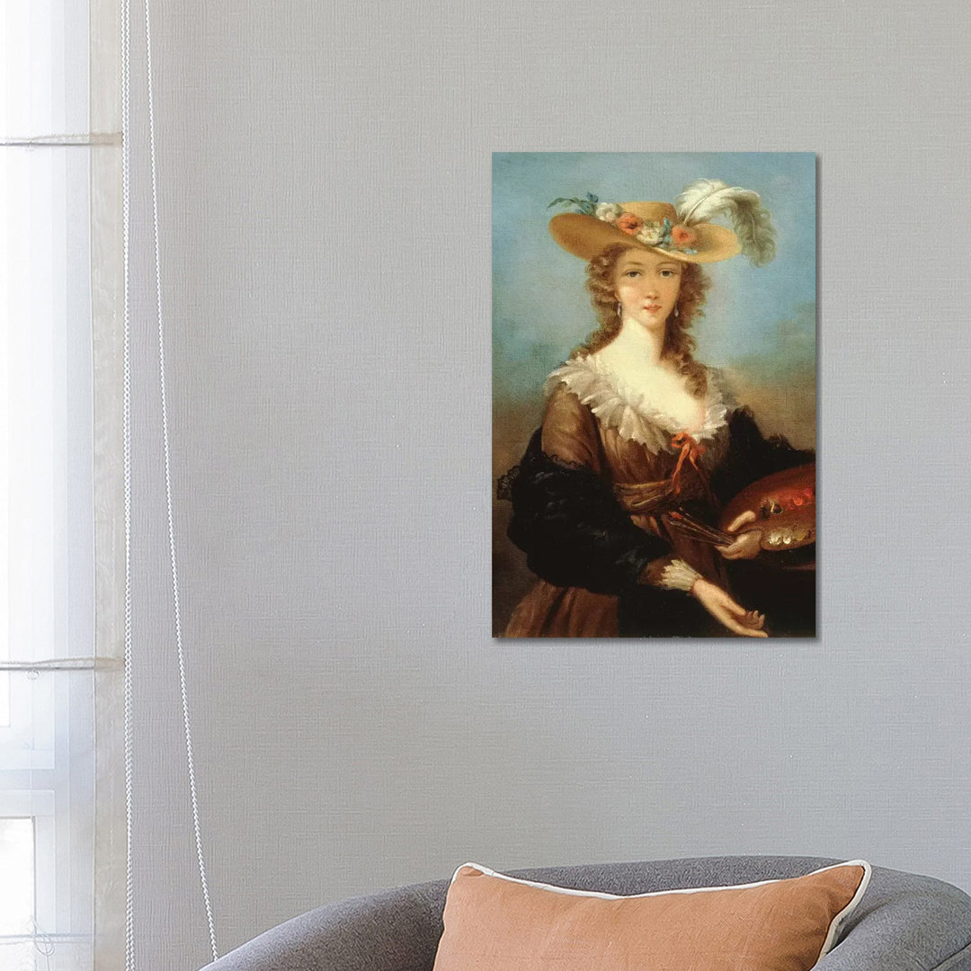 Self Portrait by Elisabeth Louise Vigee Le Brun - Wrapped Canvas Painting