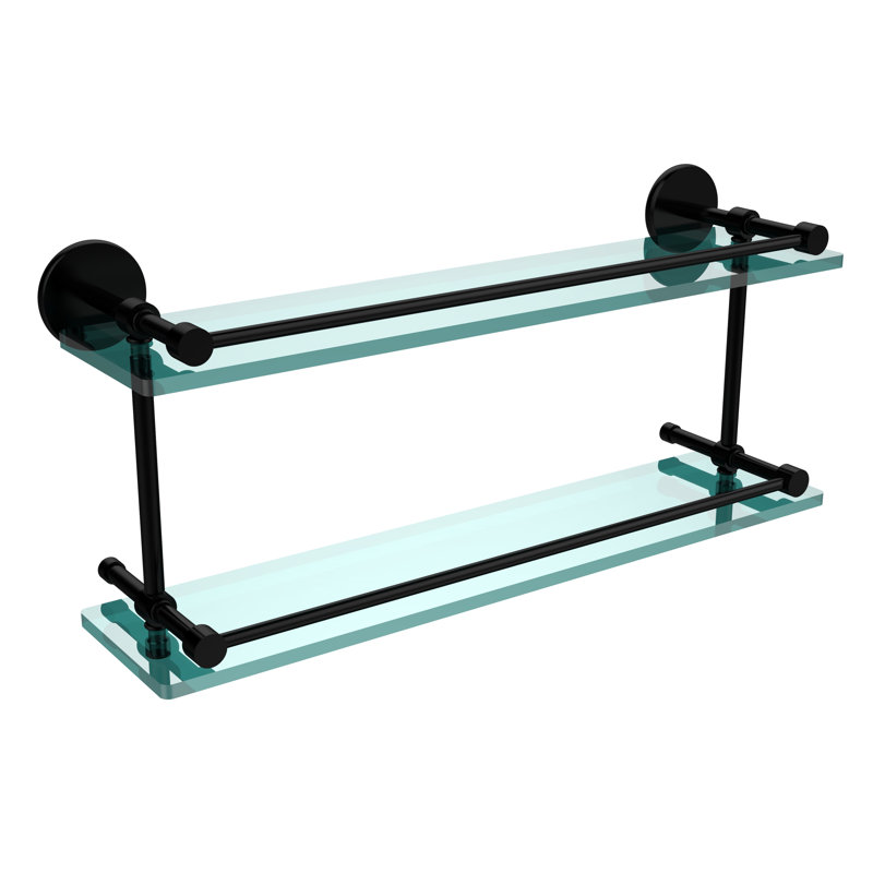 Dalston 2 Piece Tiered Shelf, Matte Black