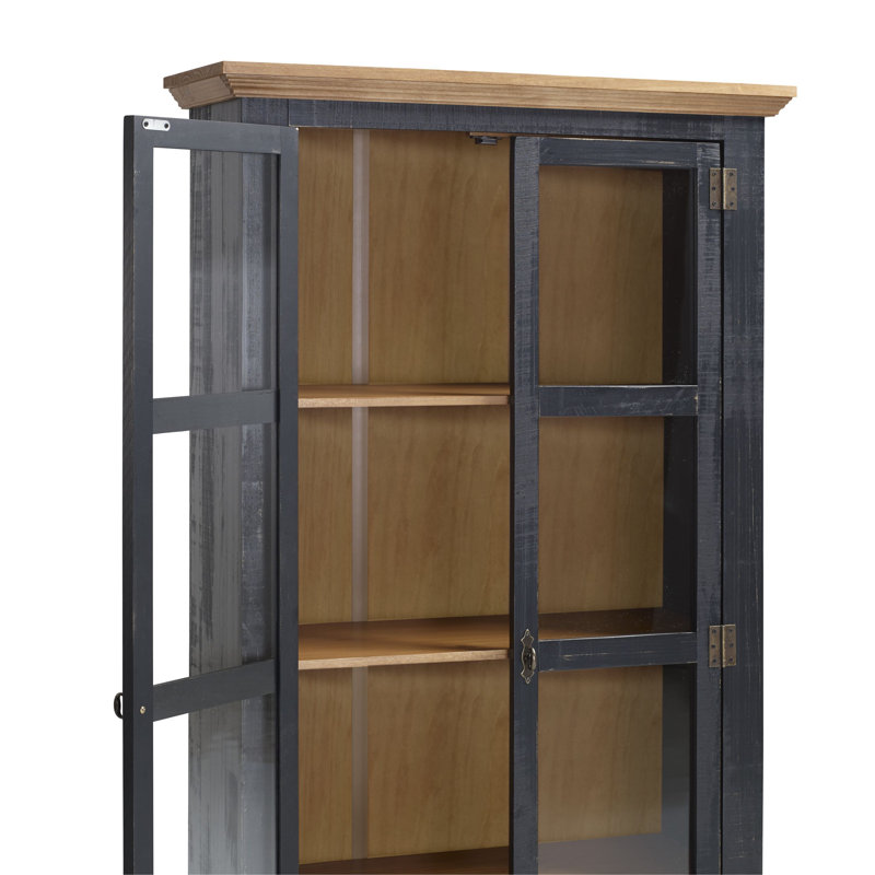 Accent Cabinet, Black Golden Oak