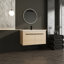 LEVISTAR Oak 36 Inch Bathroom Vanity With Resin Countertop Sink,  2 Doors Bathroom Cabinet Set