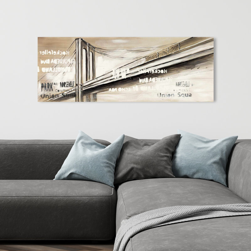 Toile pour chambre City Bridge | Décoration murale élégante
