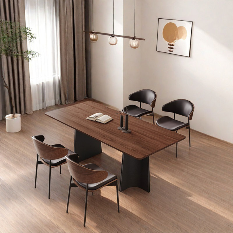 Ensemble de table de salle à manger rectangulaire rétro, H 29,52 po x L 55,11 po x l 31,49 po