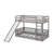 Twin Over Twin Bunk Bed With Slide And Ladder Wood Bed-1637892792