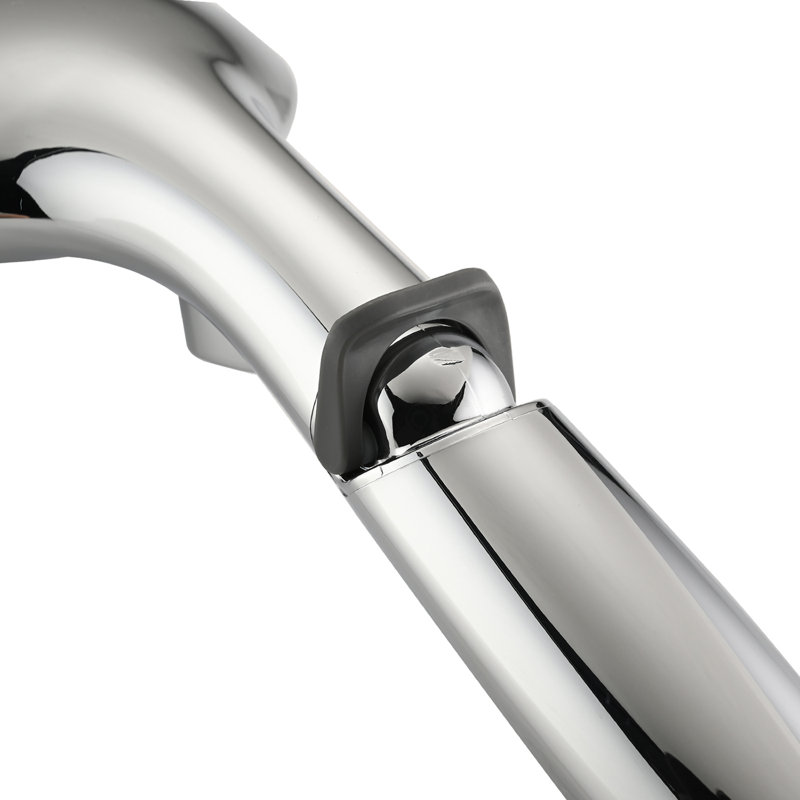 Lift-Up Diverter Bathtub Faucet With 6 Settings Handheld Shower In Chrome, Chrome
