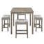 Ensemble de table de salle à manger, de bar et de chaises, ensemble de table de salle à manger 5 pièces, ensemble de table de petit déjeuner industriel, pour le salon, la salle à manger, la salle de jeux-2068252664