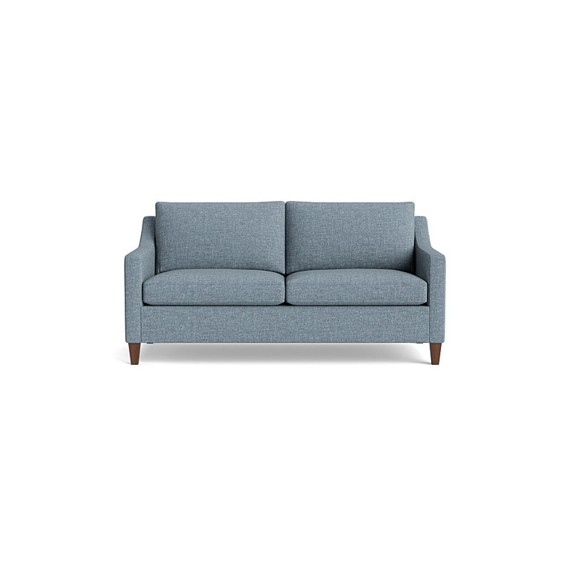Vera Loveseat (70"), Walnut Finish (Angled), Performance Weave - Onyx
