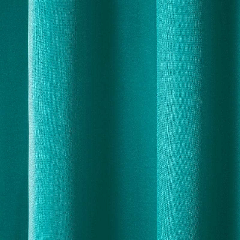Ensemble de 2 rideaux à œillets TOWN & COUNTRY BASICS Cabana pour intérieur et extérieur, Teal, 54" W x 63" L