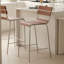 Chaise d'appoint à dossier échelle en noyer (ensemble de 2)-972057253