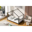 Lit plateforme simple en métal, noir-93930480