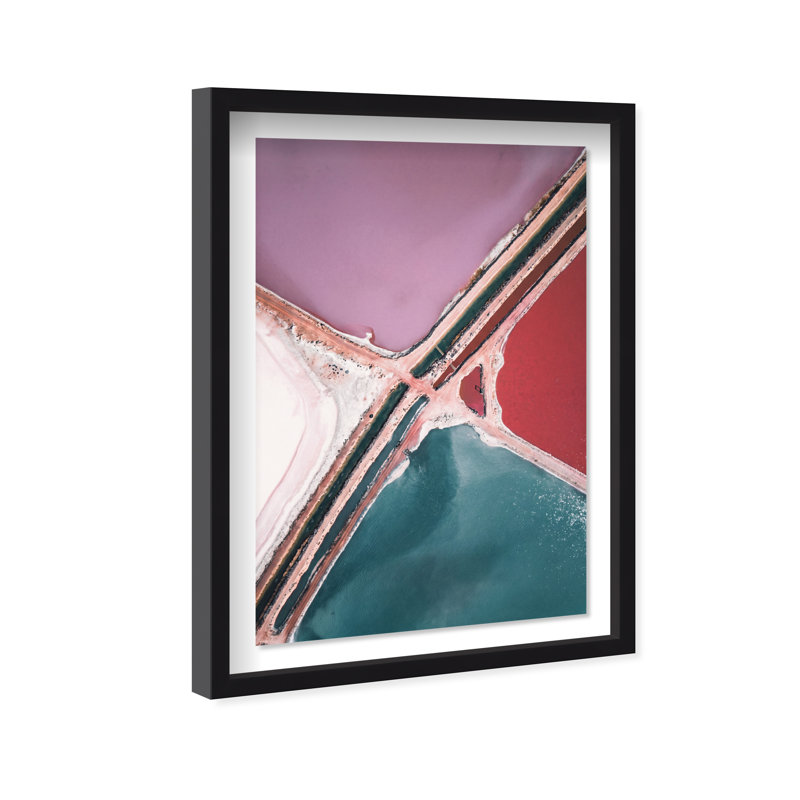 Lilac Meets Teal Print by Oliver Gal, 11.5"H x 16.5"W, Black Shadowbox