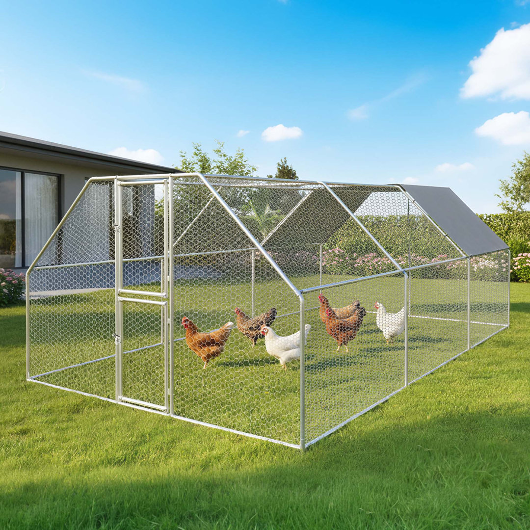 Keltner Metal Chicken Run Coop Walk-in Poultry Cage Archie & Oscar™ 